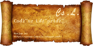Csősz László névjegykártya