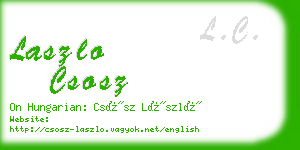 laszlo csosz business card